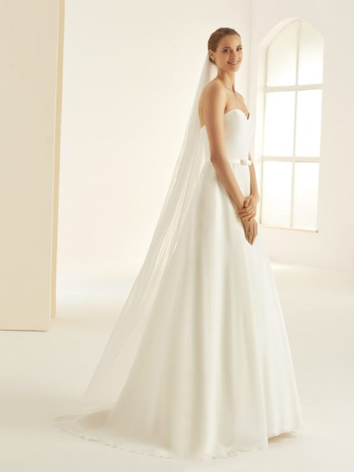 Bianco Evento - S361. Slør med glitter. Længde 185 cm.