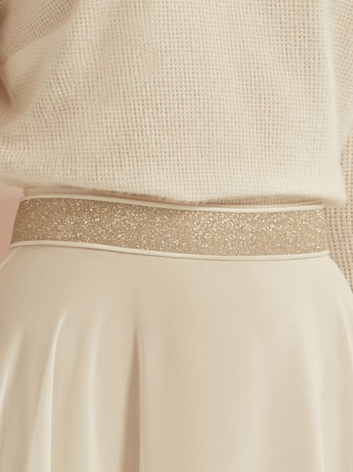 Bianco Evento. Model PA-93 Bælte med guldglitter.