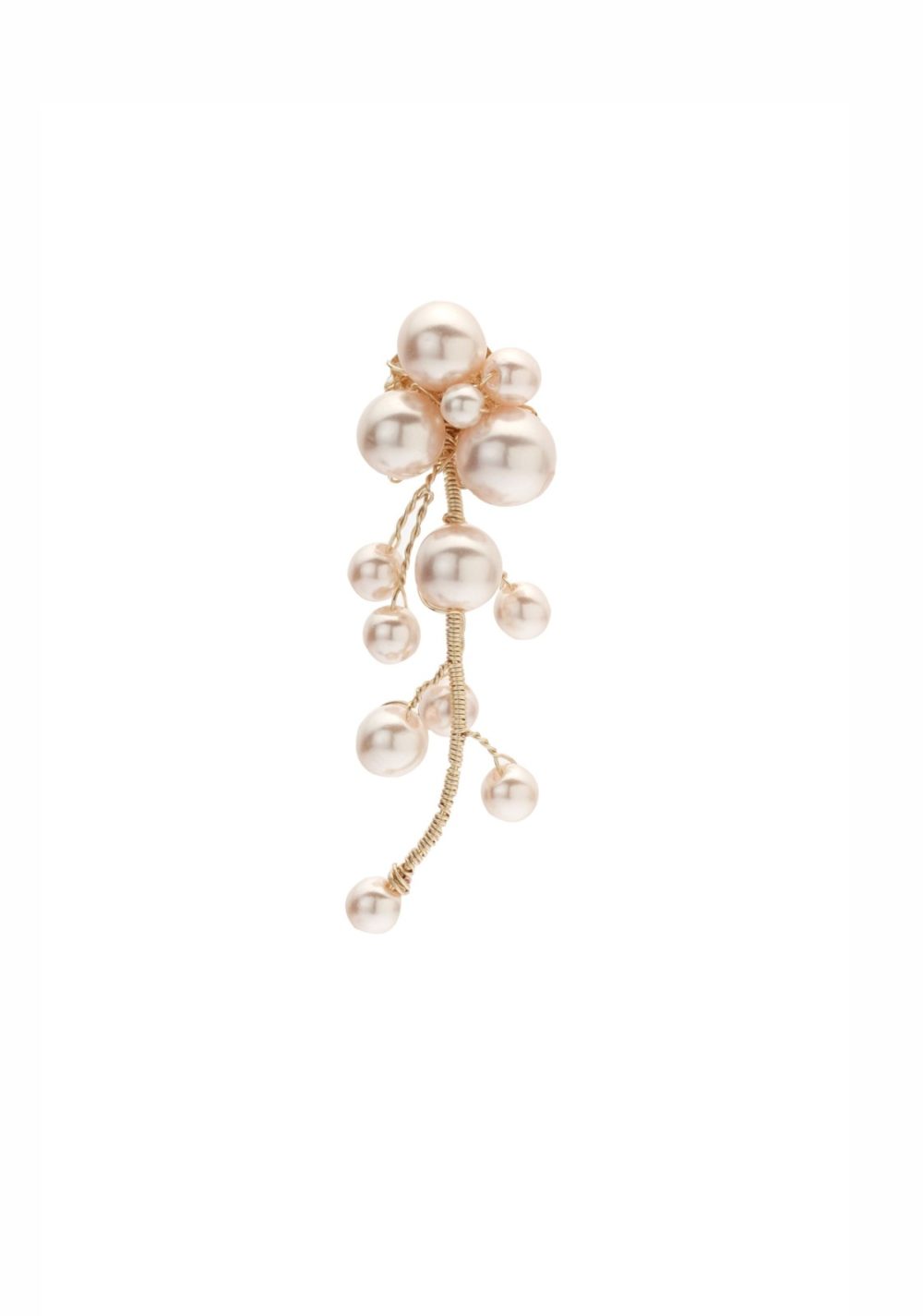 Poirier. Model NC-1405. Gyldne øreringe med rosa perler.