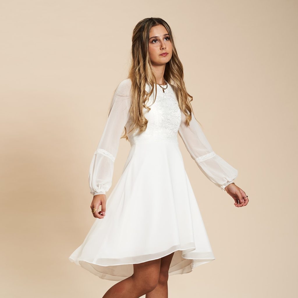 Realsilk konfirmationskjole 2024.  Model Delta - front
