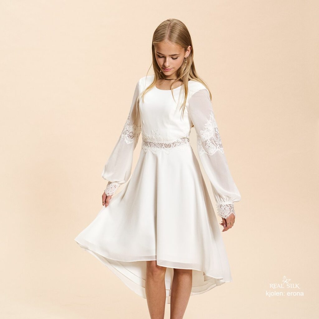 Realsilk konfirmationskjole 2025. Model Erona